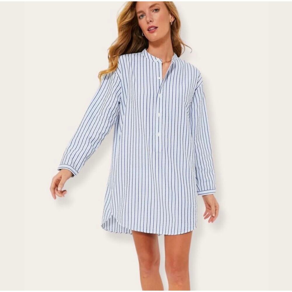 Tuckernuck Blue and White Striped Midi Dress